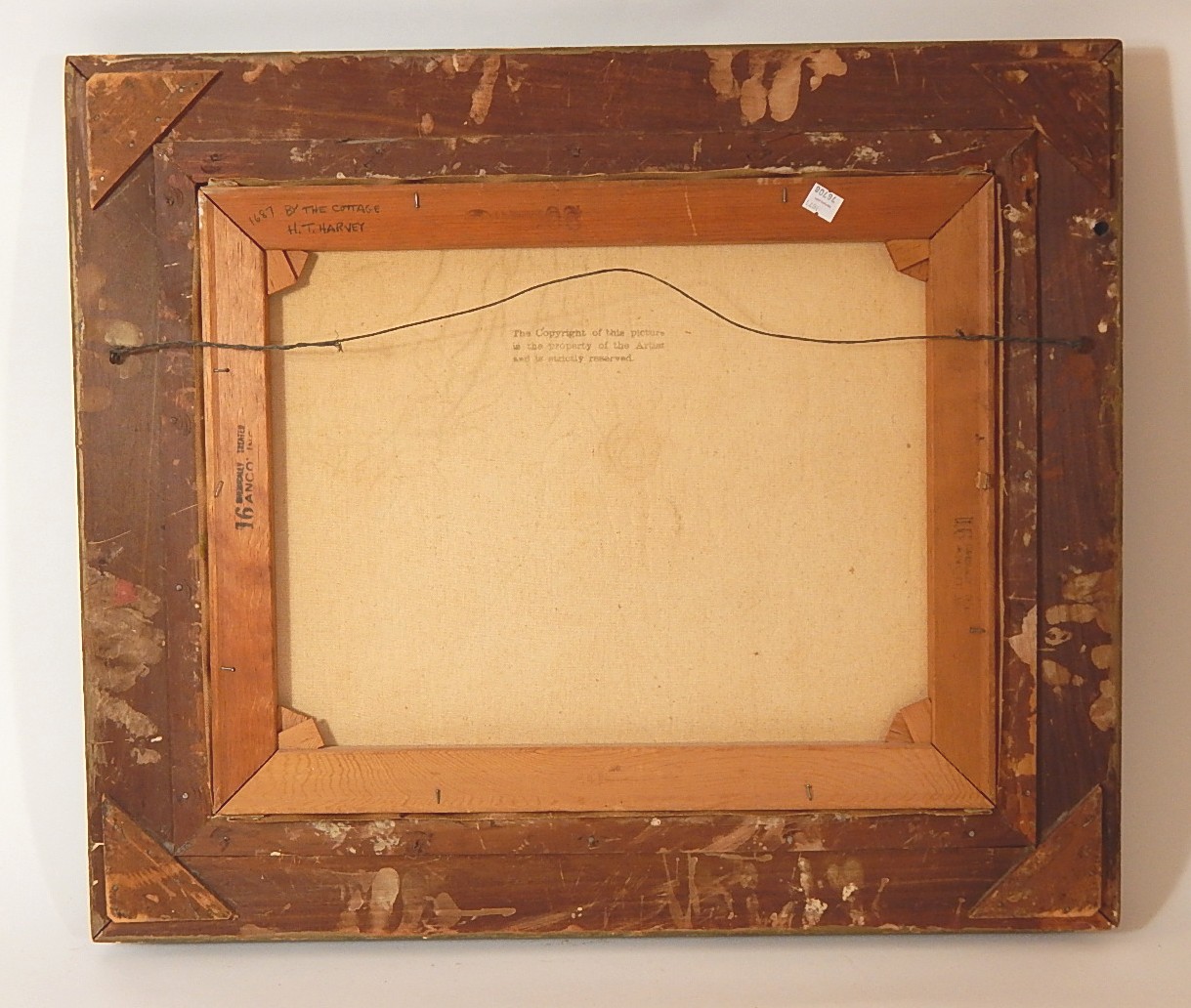 Henry T. Harvey Oil on Canvas "By The Cottage"