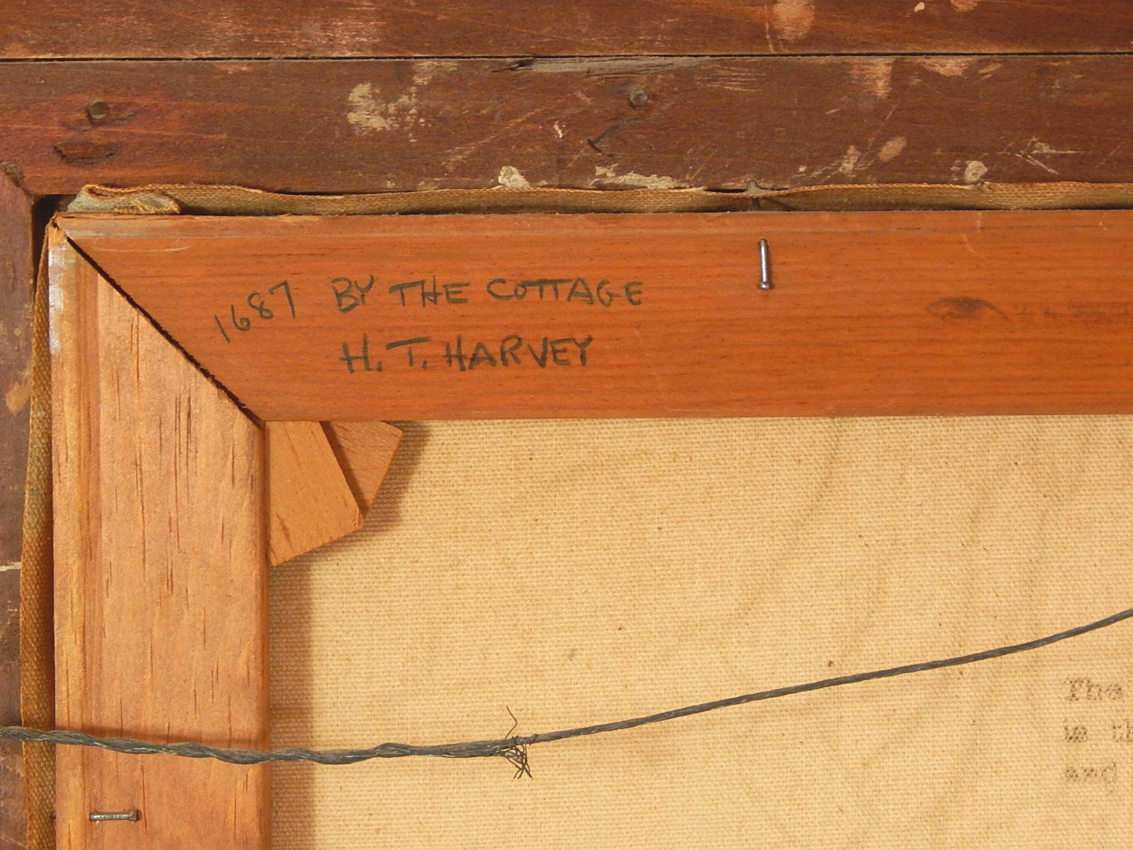 Henry T. Harvey Oil on Canvas "By The Cottage"