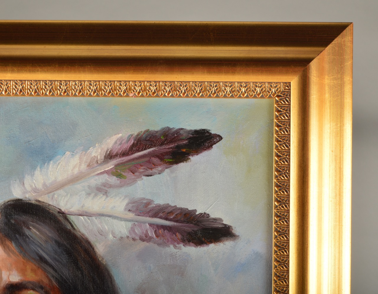 T. J. Coleman Oil Painting on Canvas "Native American Plains"