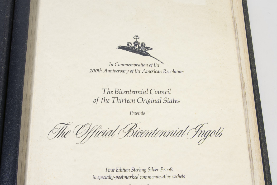First Edition Sterling Silver Ingots of the Bicentennial Council of the Thirteen Original State