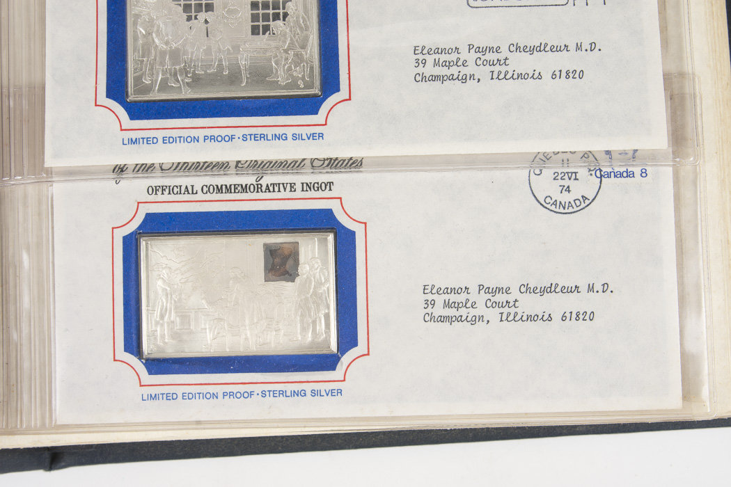 First Edition Sterling Silver Ingots of the Bicentennial Council of the Thirteen Original State