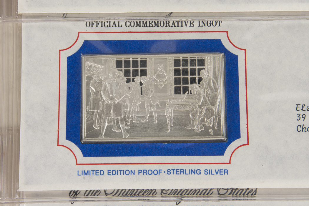 First Edition Sterling Silver Ingots of the Bicentennial Council of the Thirteen Original State