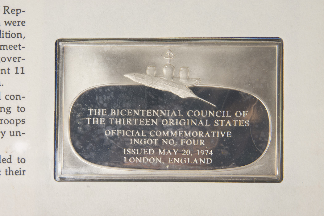 First Edition Sterling Silver Ingots of the Bicentennial Council of the Thirteen Original State