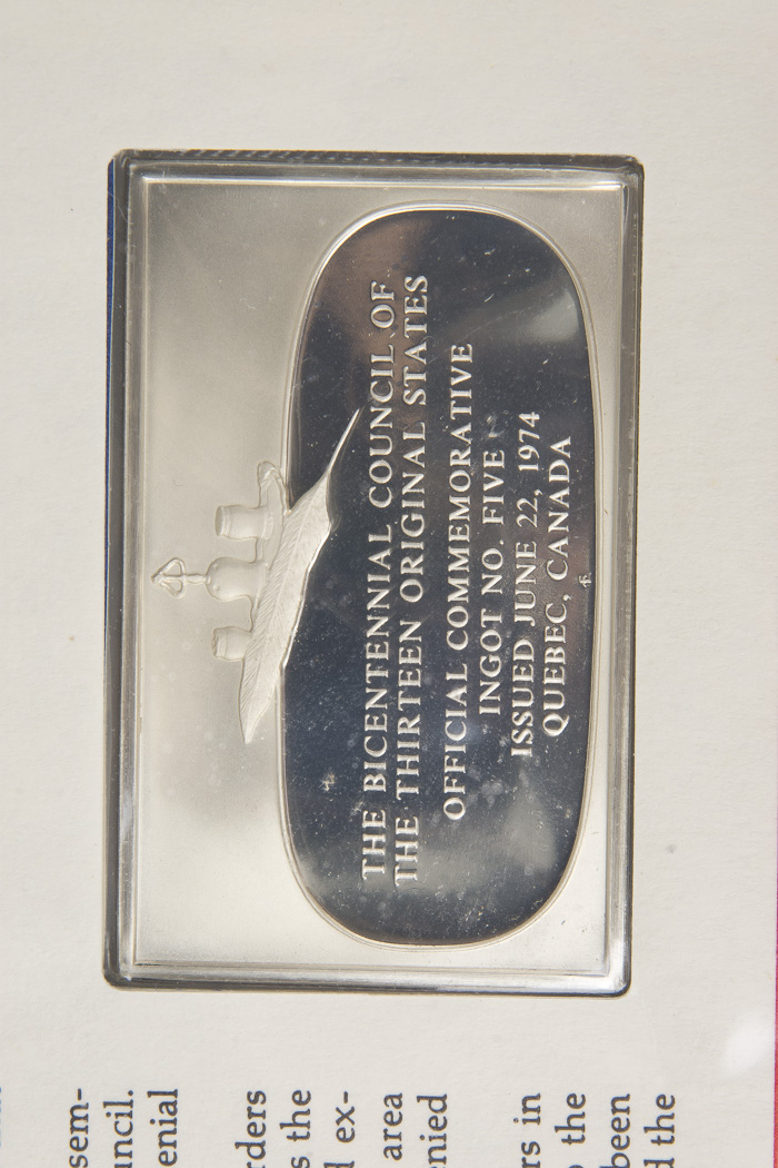 First Edition Sterling Silver Ingots of the Bicentennial Council of the Thirteen Original State