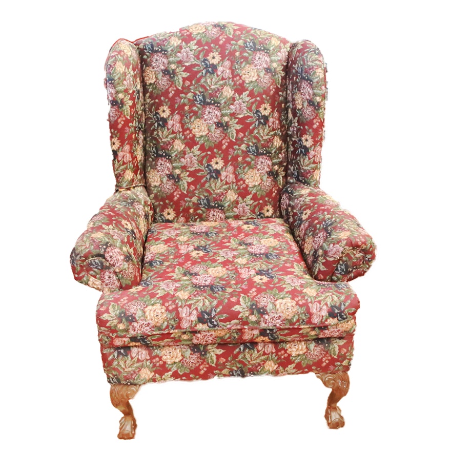 Floral Wingback Chair