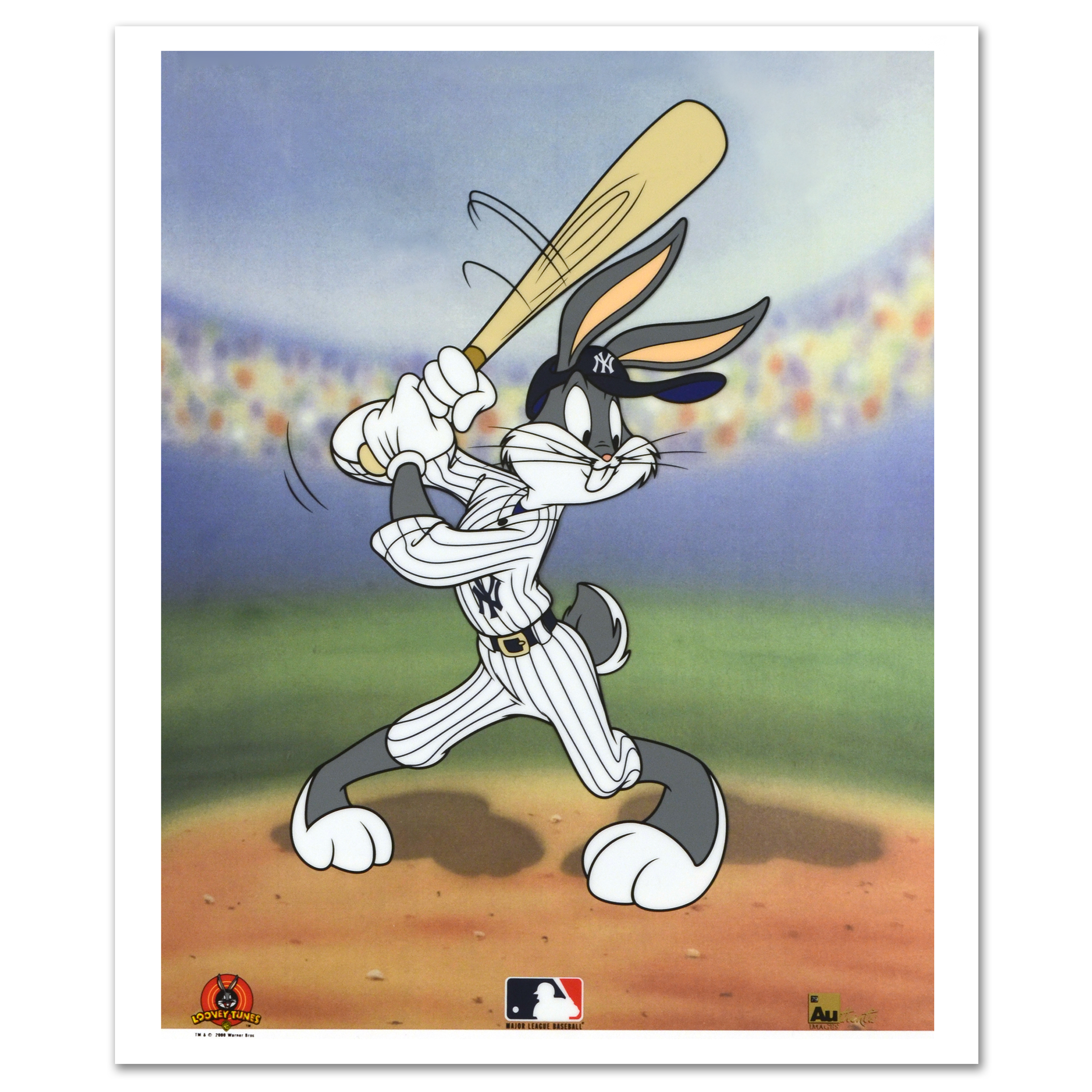 "Bugs Bunny at Bat for the Yankees" Limited Edition Sericel
