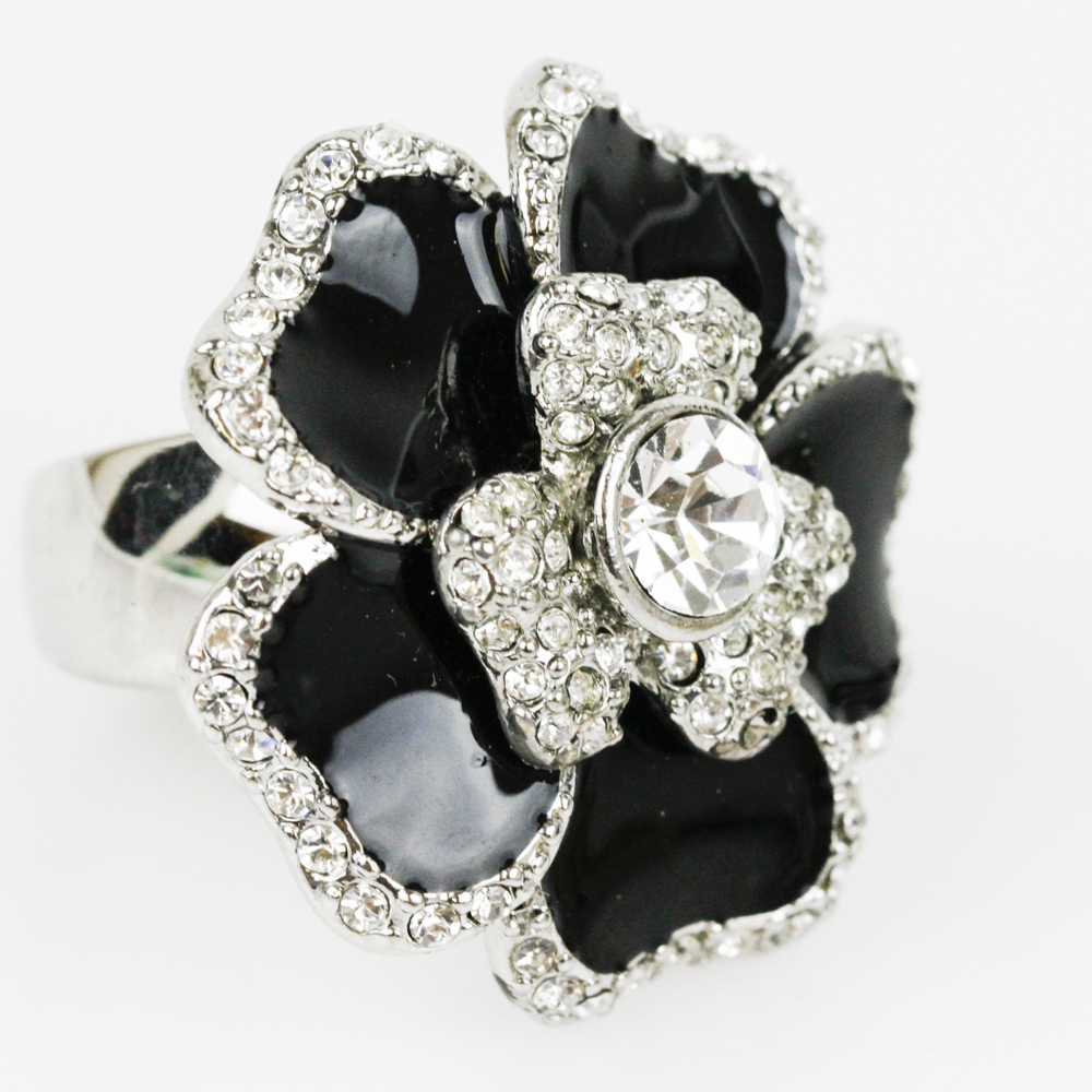 Pair of Lia Sophia Floral Statement Rings