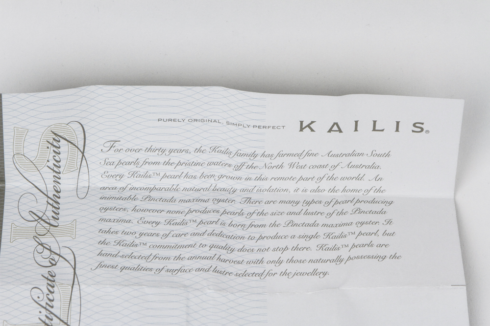 Kailis 18K Yellow Gold and Cultured Pearl Tie Tack with COA