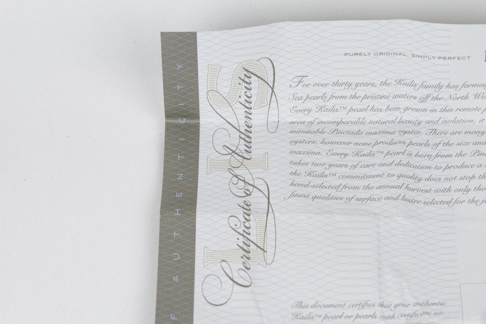 Kailis 18K Yellow Gold and Cultured Pearl Tie Tack with COA