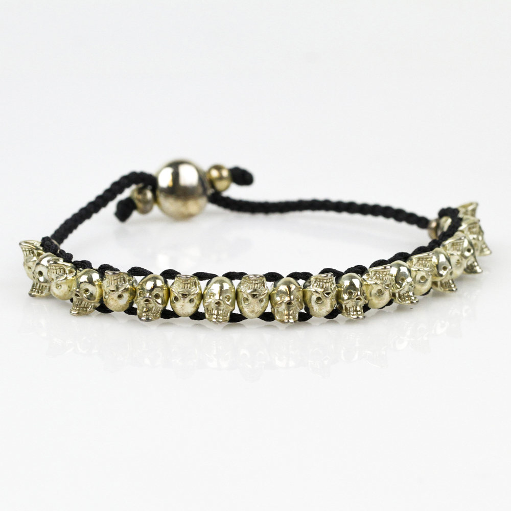 Links of London Sterling Silver Skull Friendship Bracelet