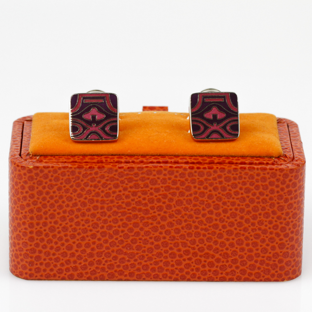 Etro Stainless Steel and Enamel Cufflinks