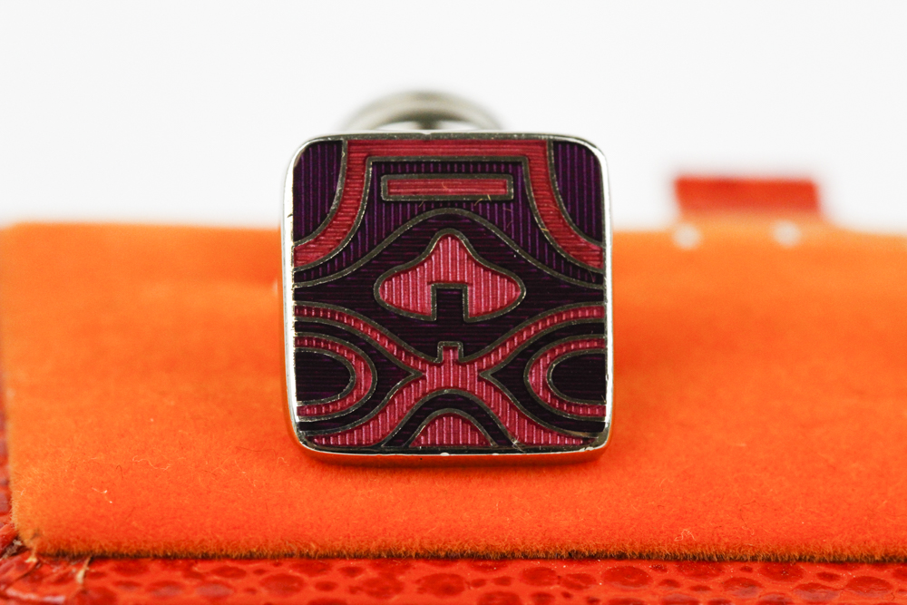 Etro Stainless Steel and Enamel Cufflinks