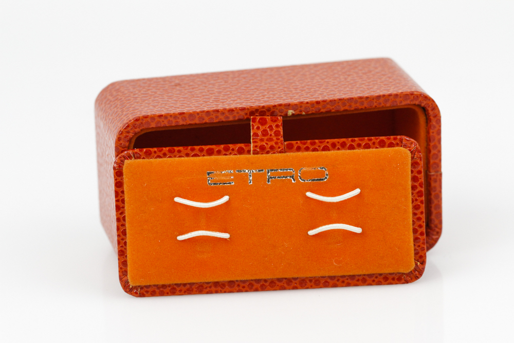 Etro Stainless Steel and Enamel Cufflinks