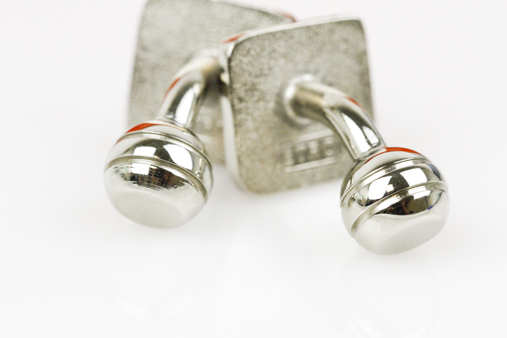 Etro Stainless Steel and Enamel Cufflinks