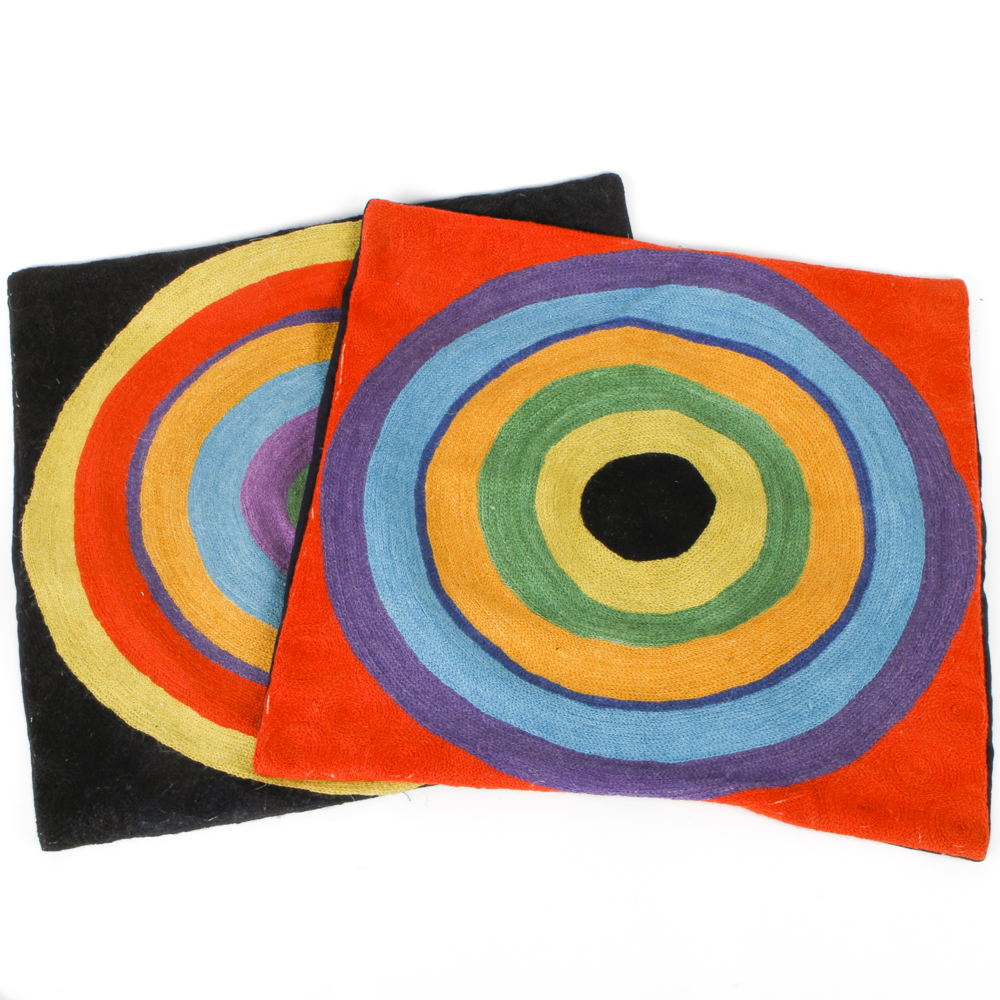 Pair of Decorative Hand Embroidered Pillowcases