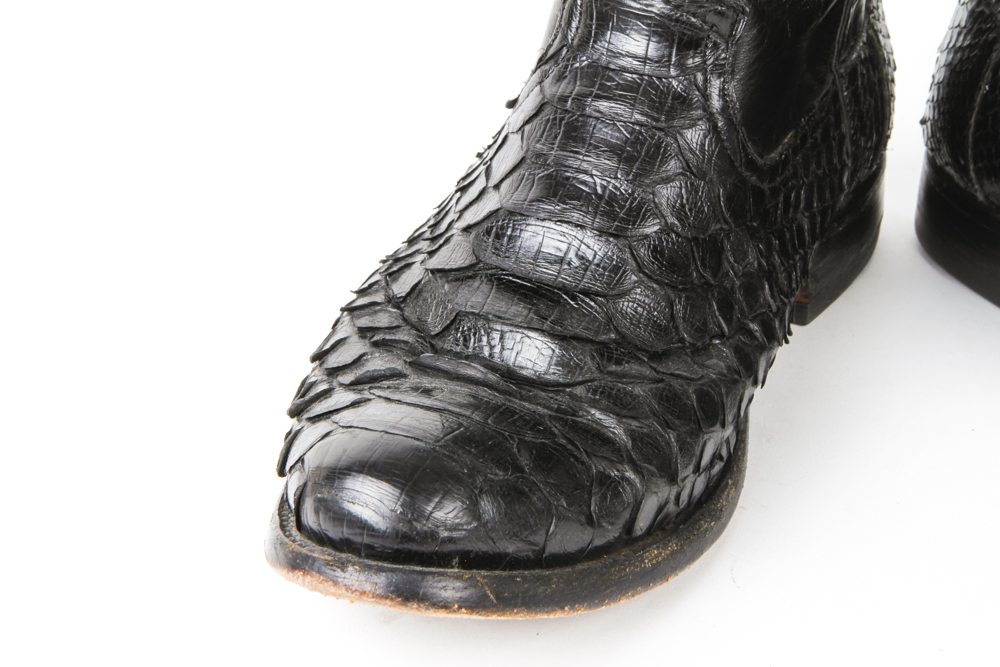 Men's Vintage Snakeskin Leather Roper Boots