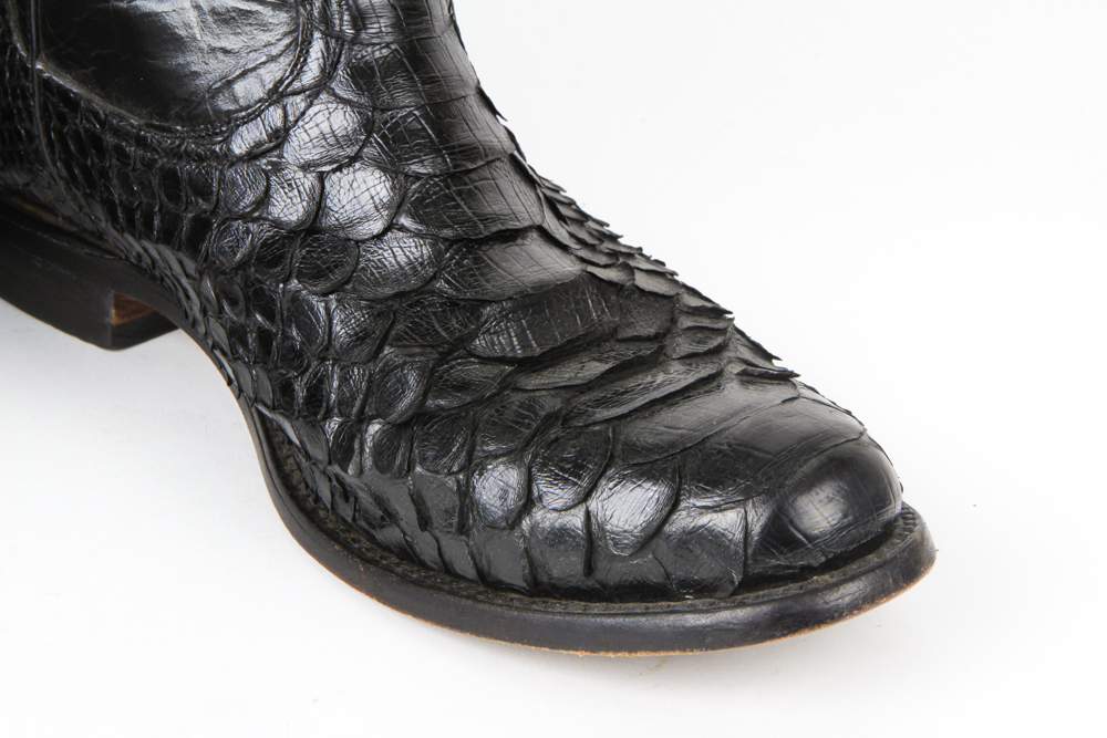 Men's Vintage Snakeskin Leather Roper Boots