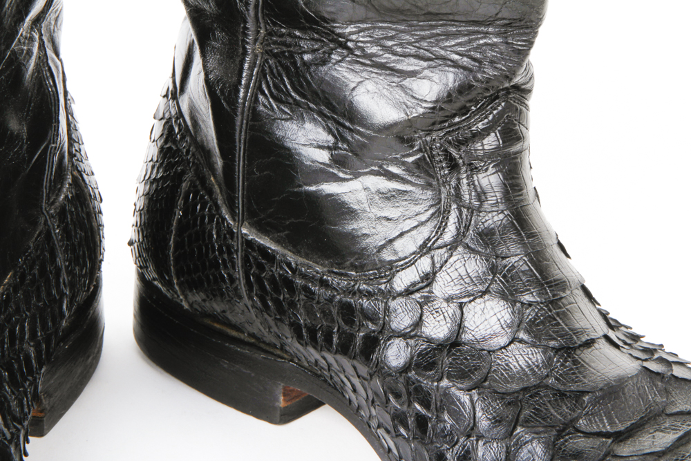 Men's Vintage Snakeskin Leather Roper Boots