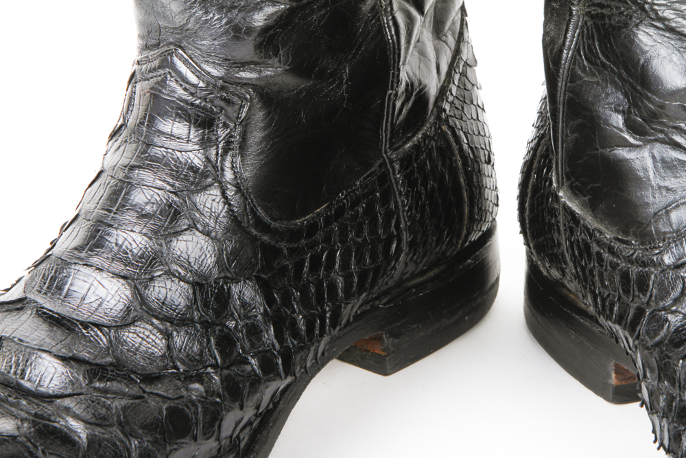 Men's Vintage Snakeskin Leather Roper Boots