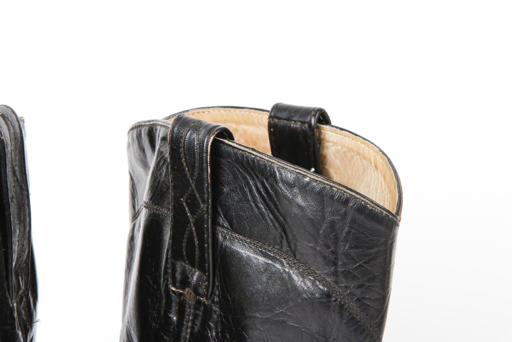 Men's Vintage Snakeskin Leather Roper Boots