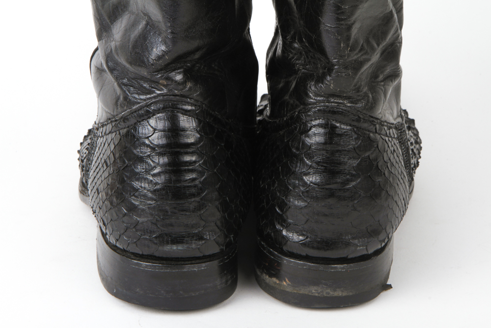 Men's Vintage Snakeskin Leather Roper Boots