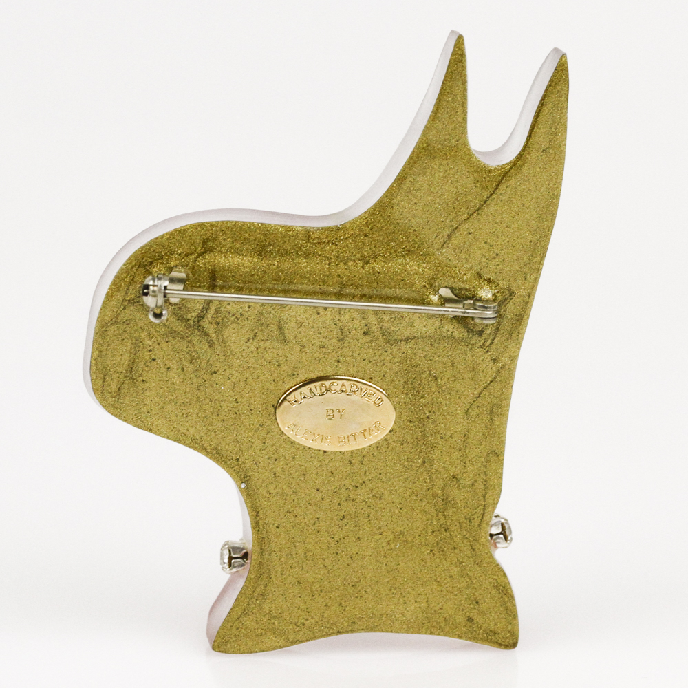 Handcrafted Alexis Bittar Dog Brooch
