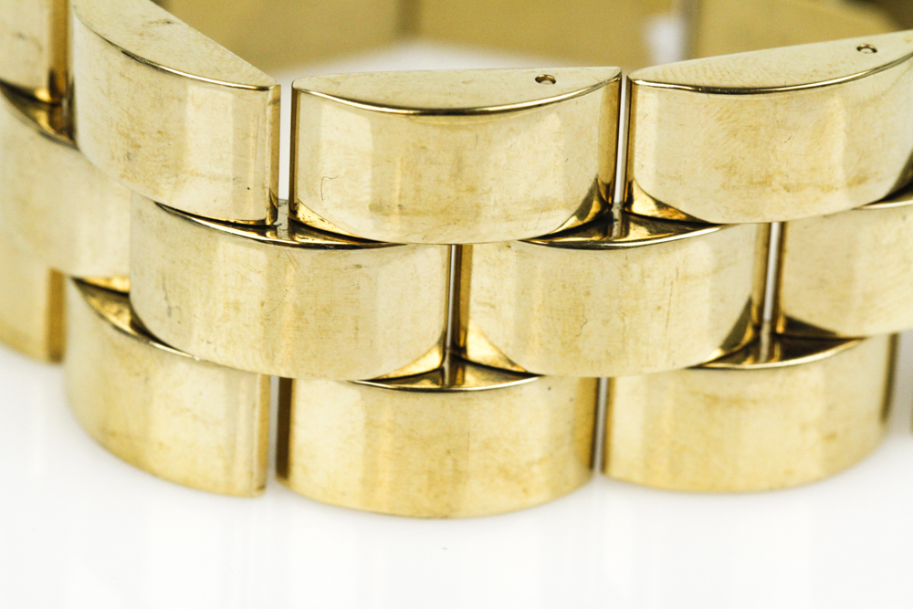 Tory Burch Gold Tone Chunky Watch Bracelet