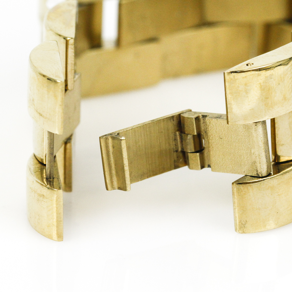 Tory Burch Gold Tone Chunky Watch Bracelet