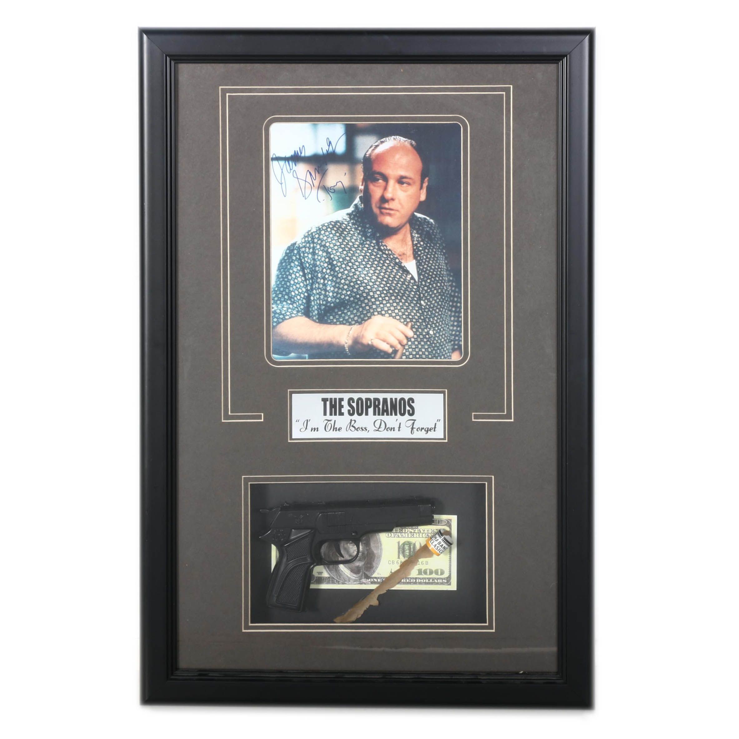 Framed Tony Soprano Memorabilia