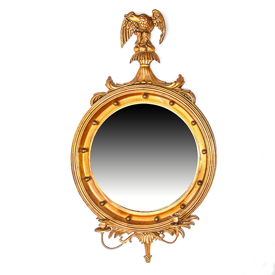 Late 19th to Early 20th Century Federal Style Girandole Mirror