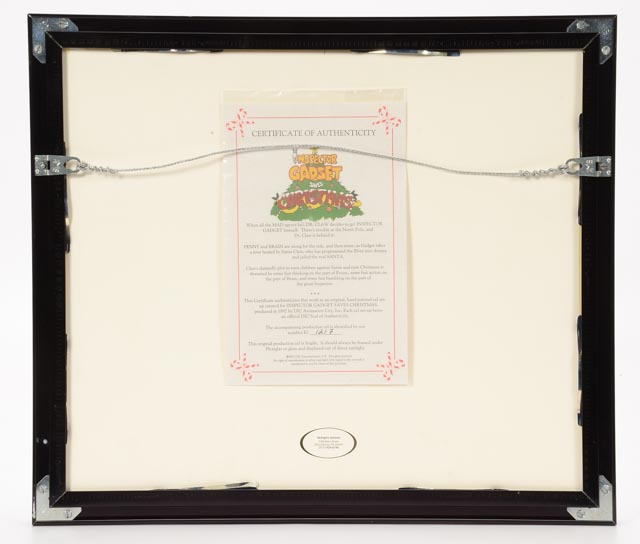 Autographed Inspector Gadget" Limited Edition Animation Cel