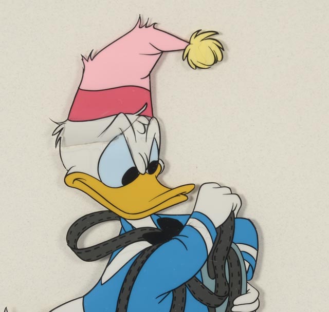 Celluloid Acetate Animation Cel of Walt Disney's Character Donald Duck