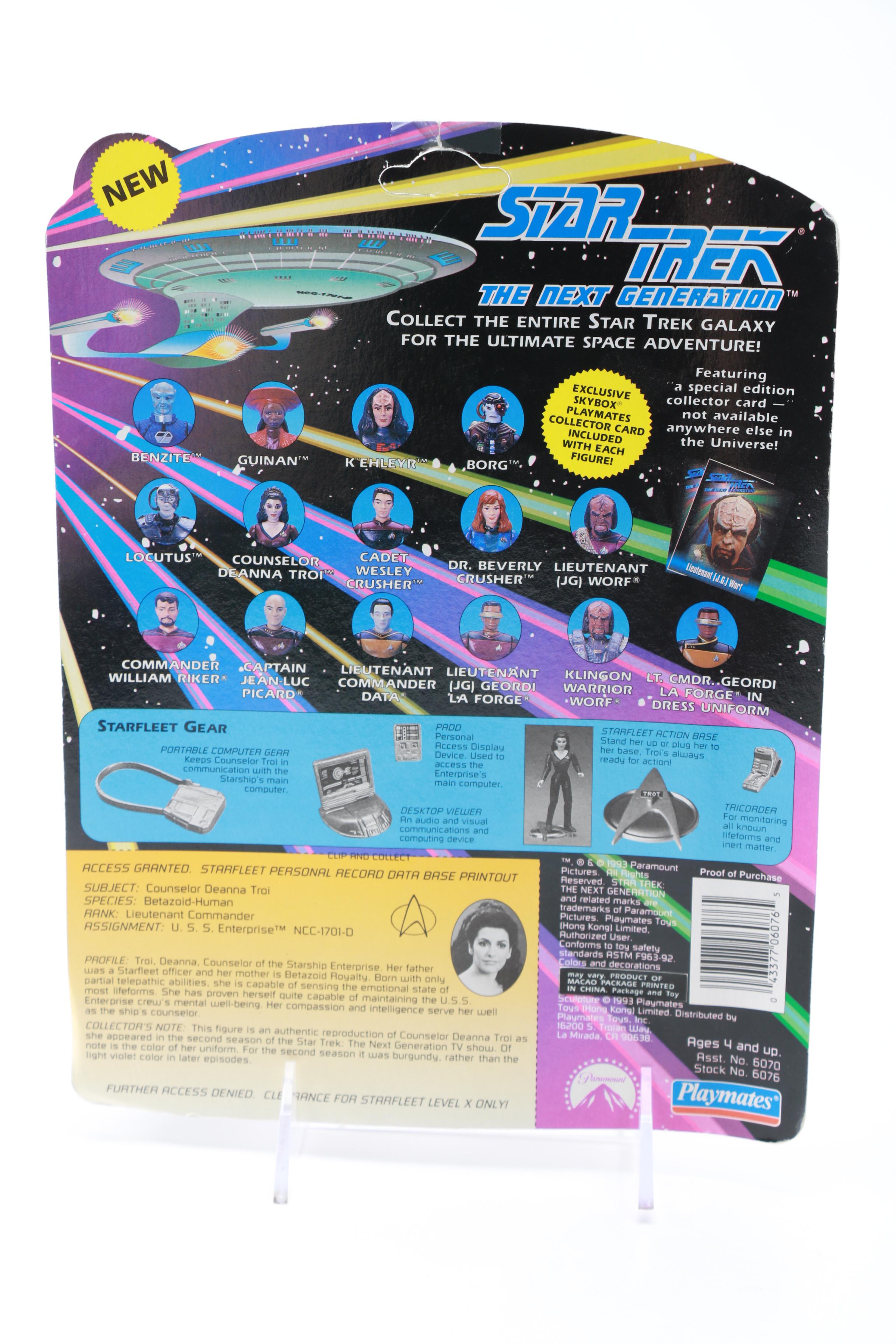 Signed 1993 "Star Trek: The Next Generation" Counselor Troi Action Figure