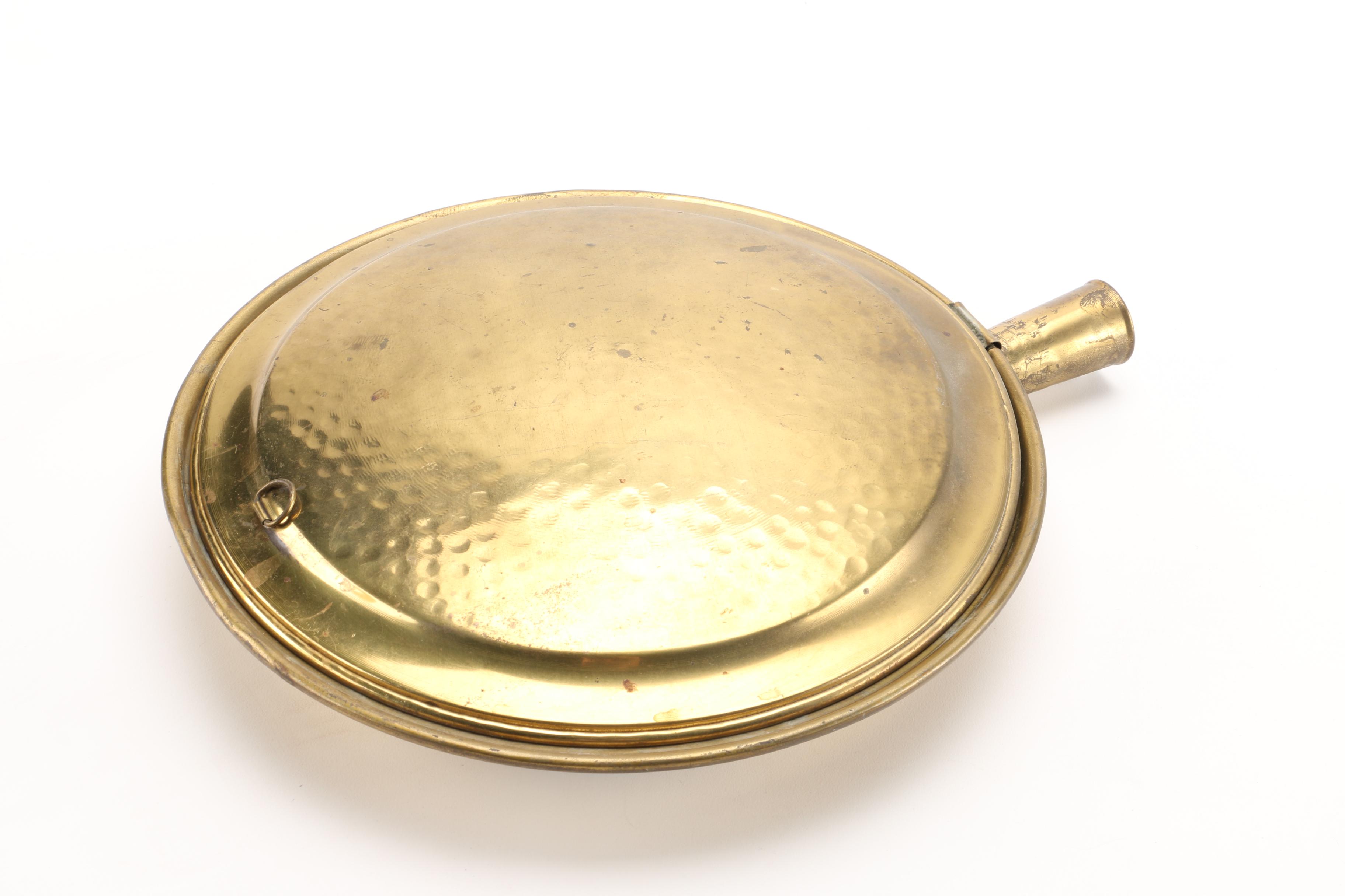 Pair of Vintage Brass Bed Warmers