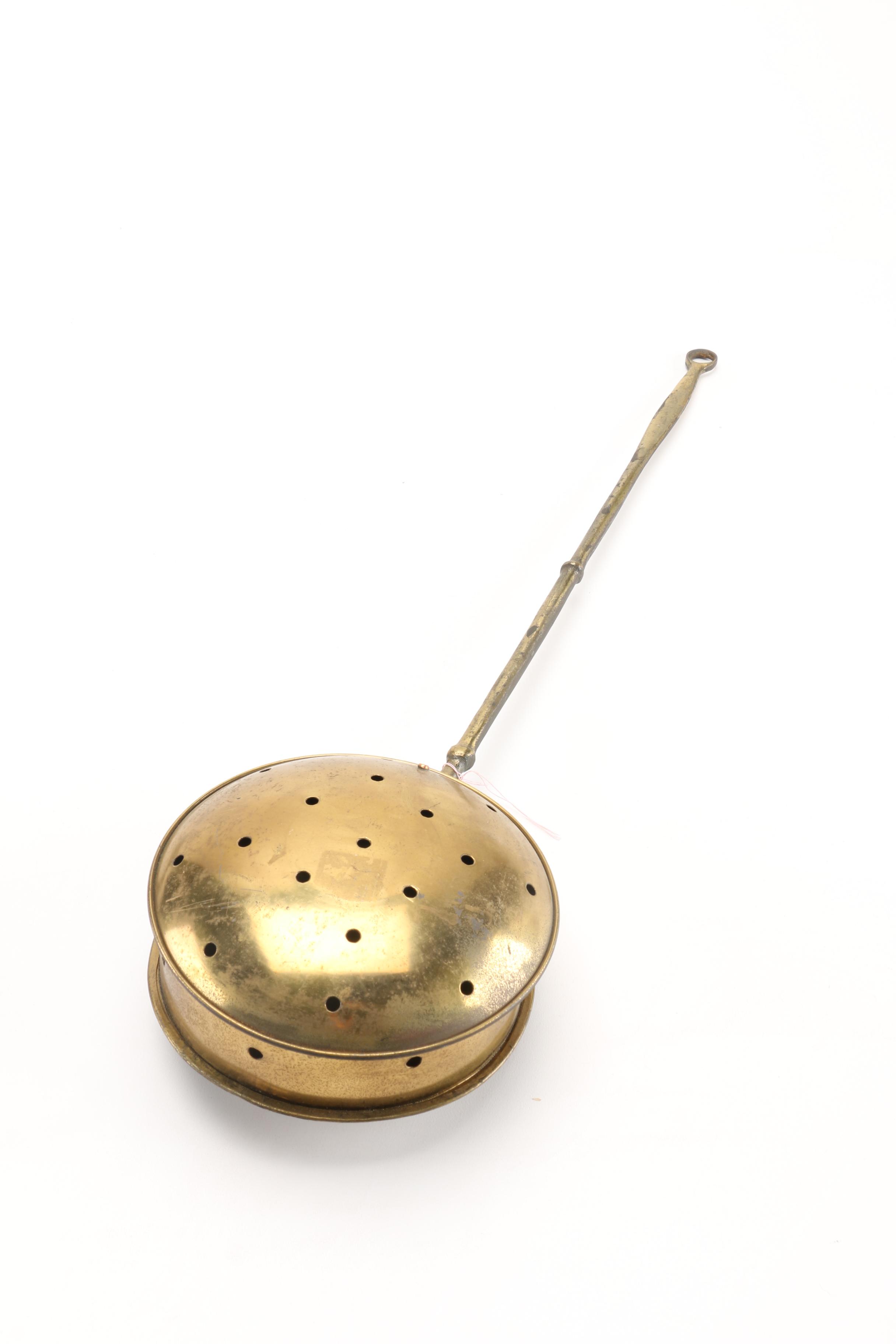 Pair of Vintage Brass Bed Warmers