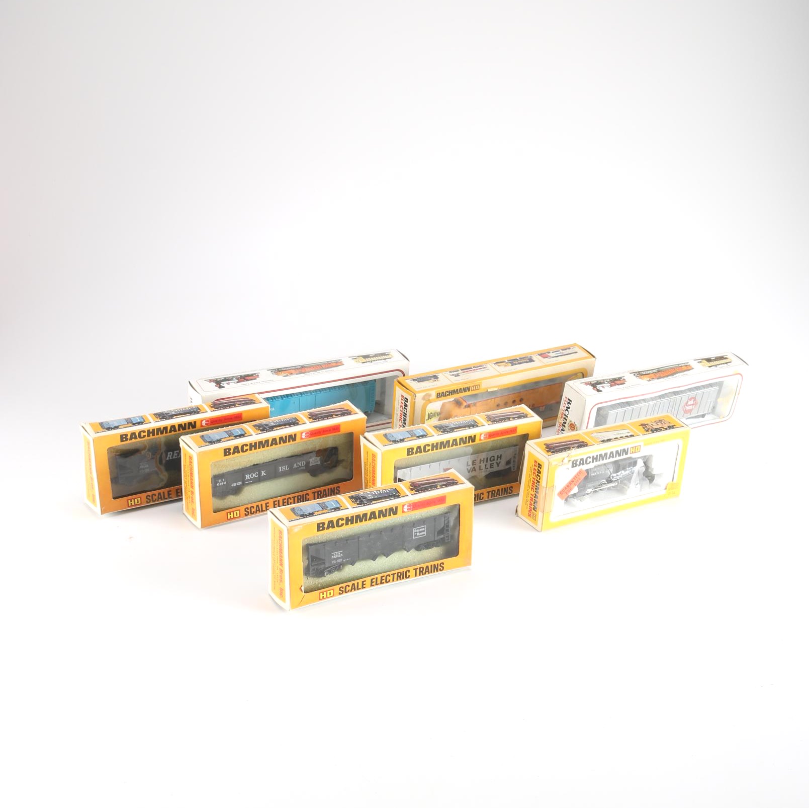 Collection of Bachman HO Scale Model Electric Train Cars