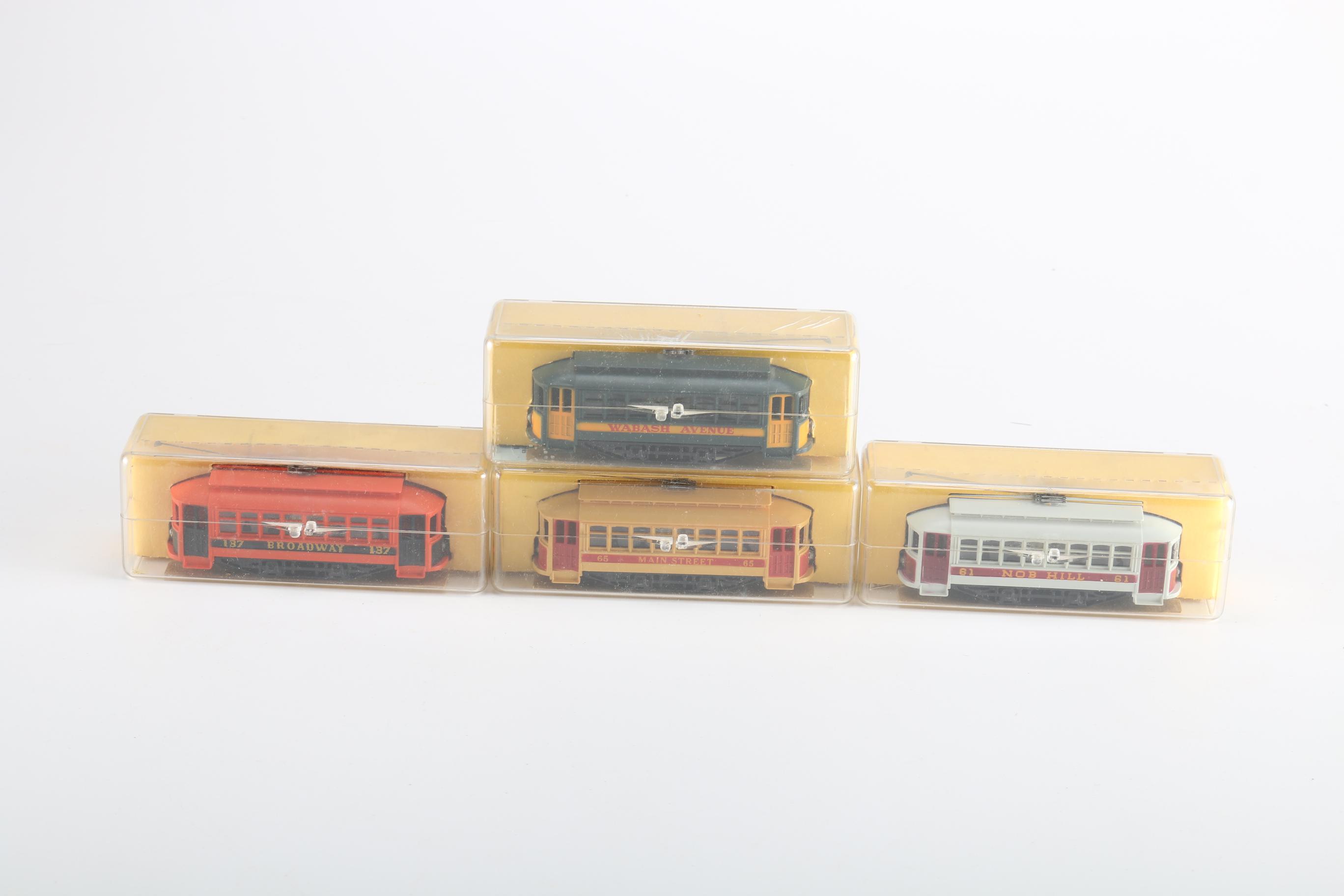 Vintage Trolly Model Train Cars