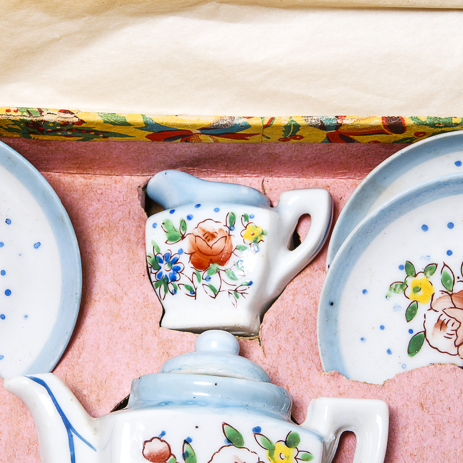 Antique Miniature Porcelain Tea Set