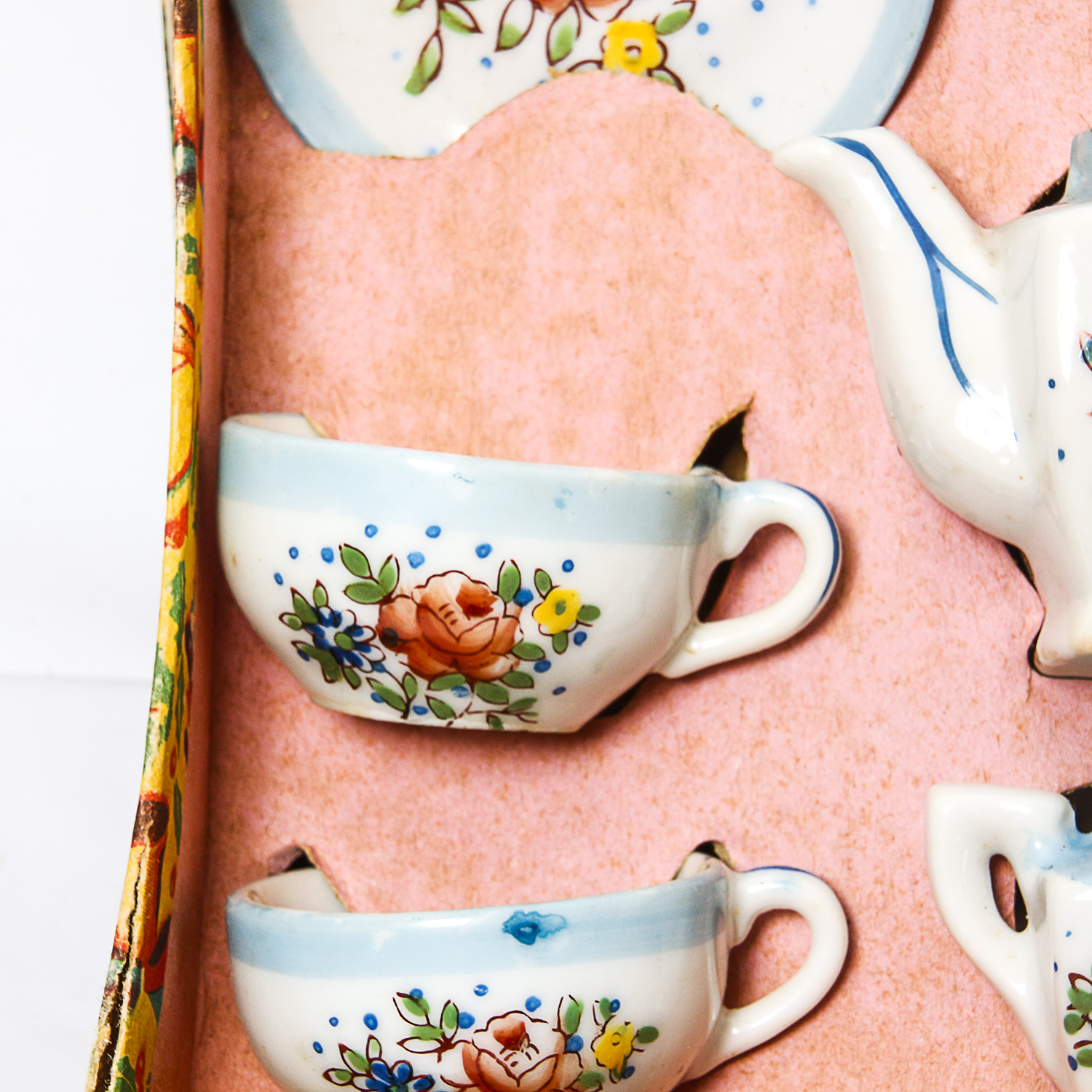 Antique Miniature Porcelain Tea Set