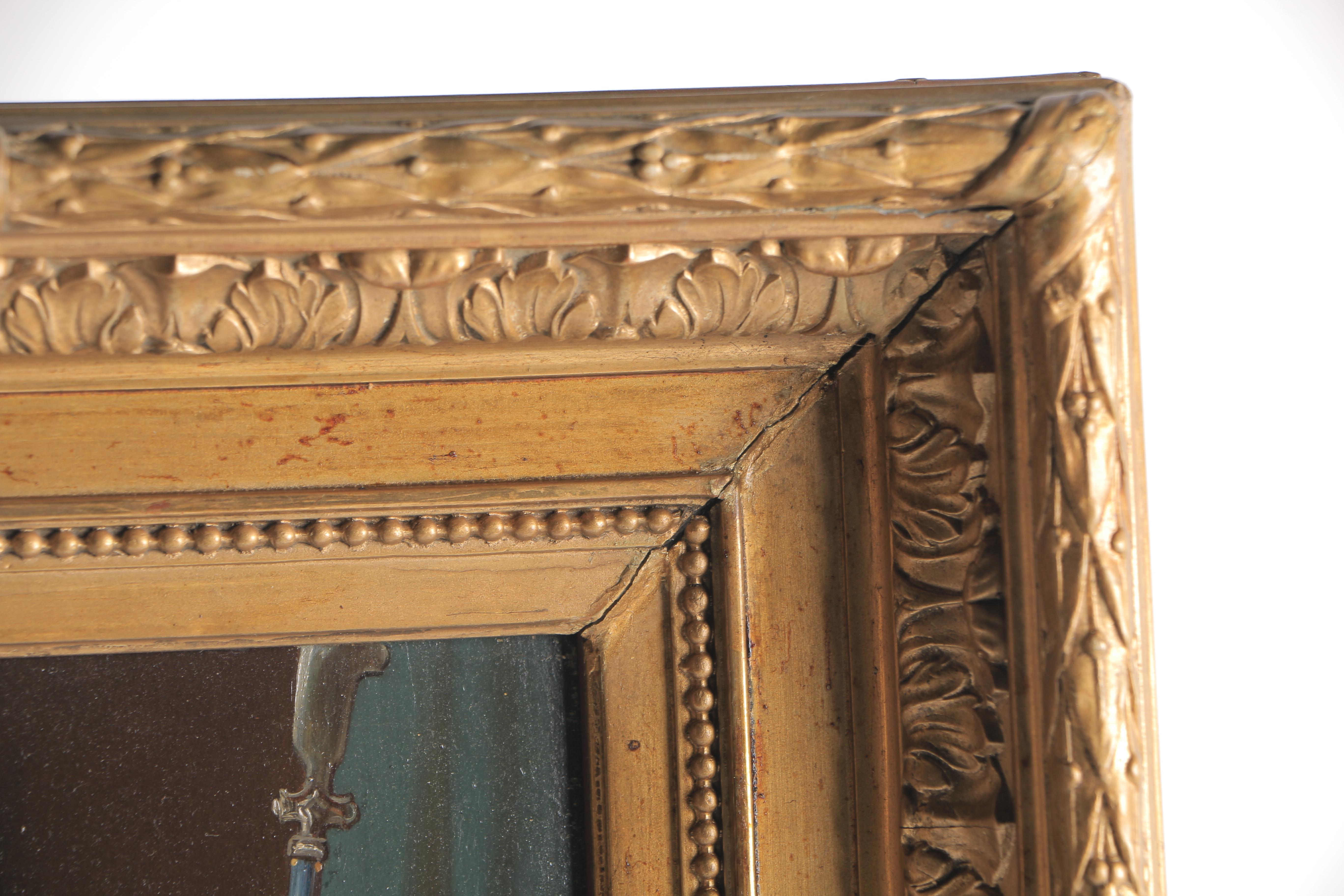 A. Rueff Oil Painting on Board After "A Standing Cavalier Holding a Halberd"