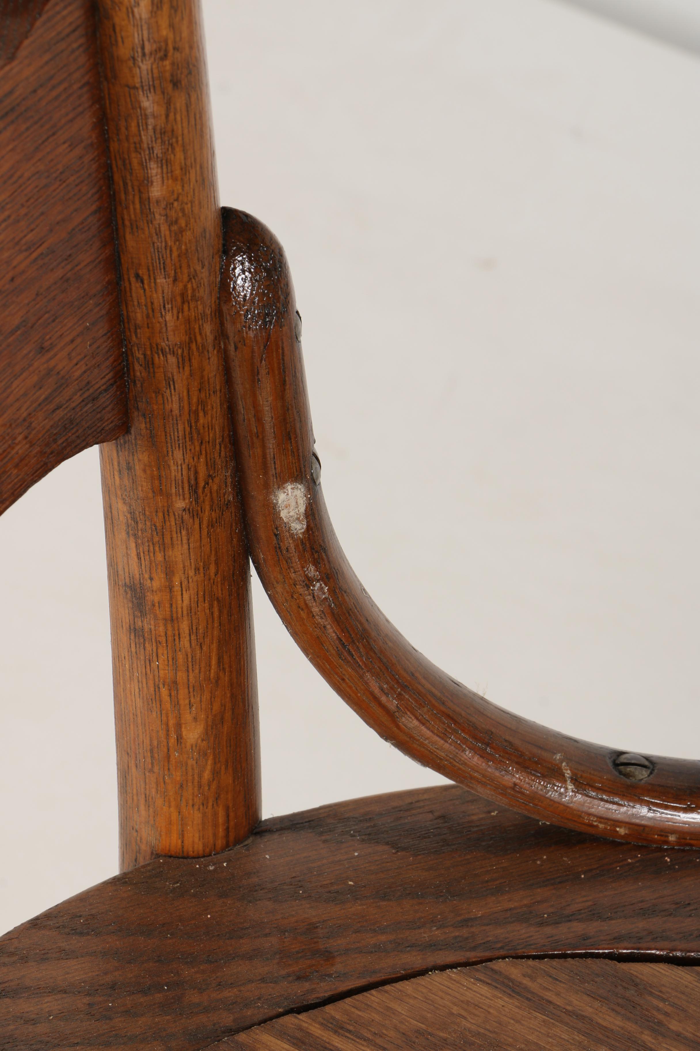 Tall Craftsman Style Wooden Chair