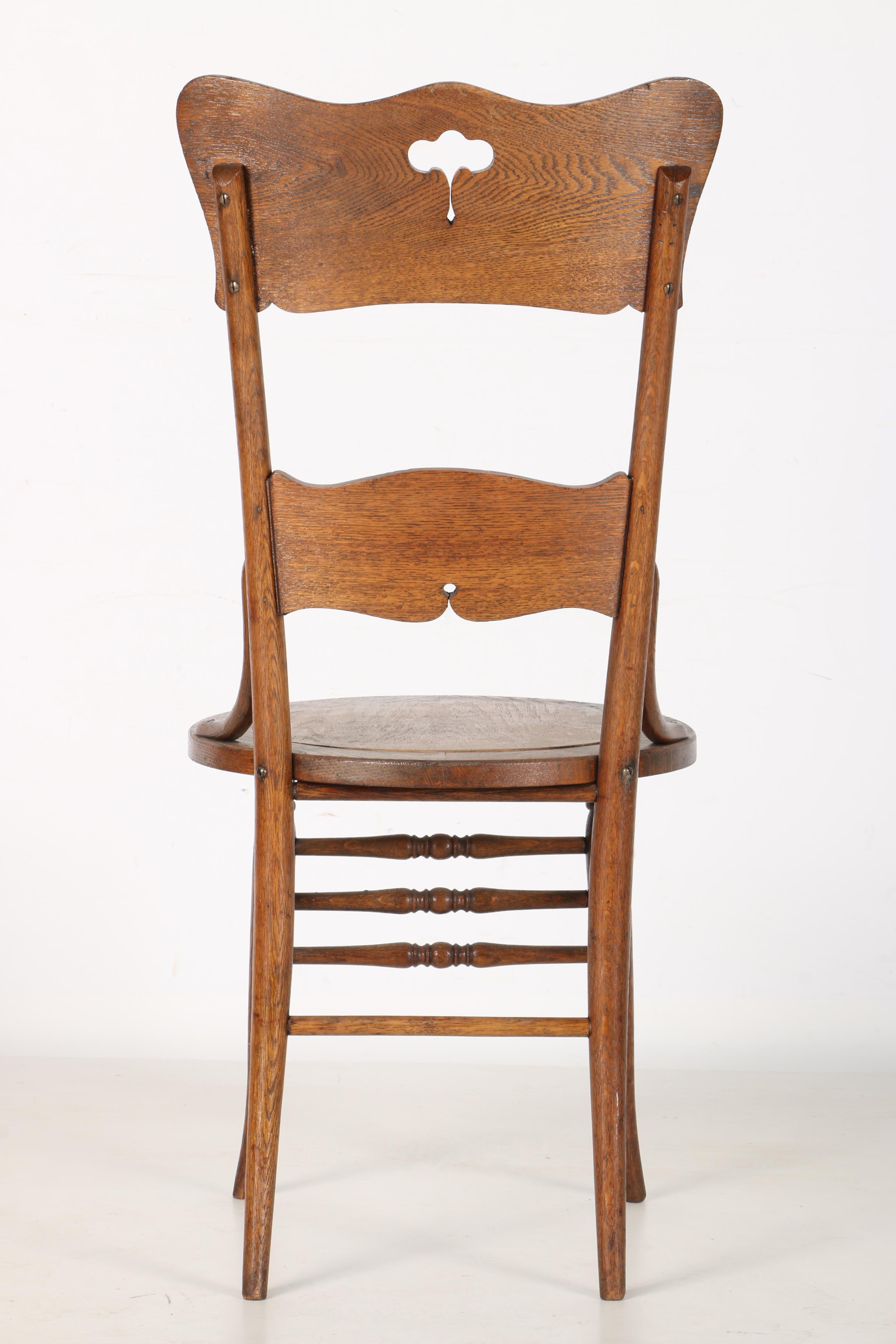 Tall Craftsman Style Wooden Chair