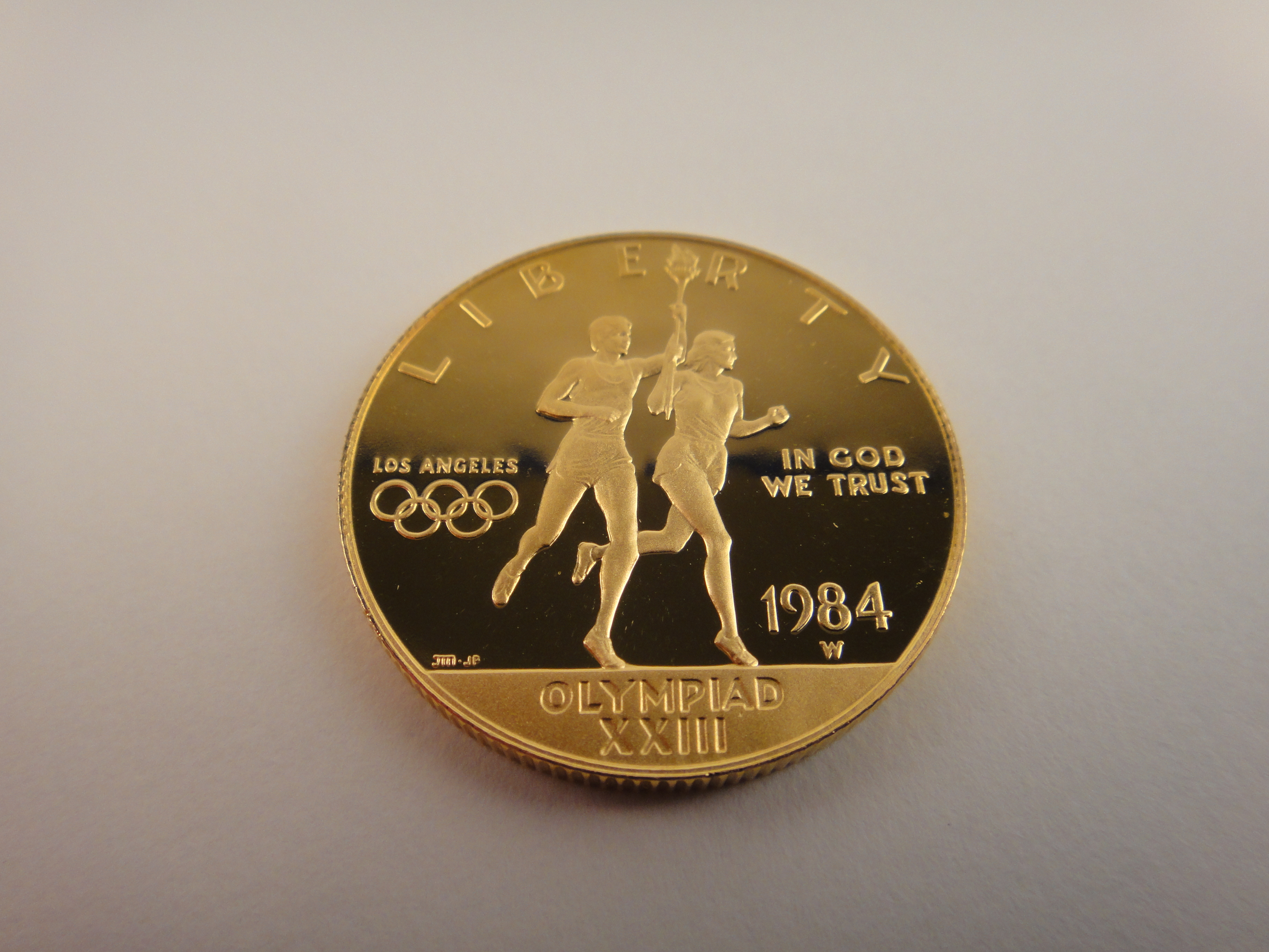 1984 W $10 Gold Proof Coin Olympic Commemorative