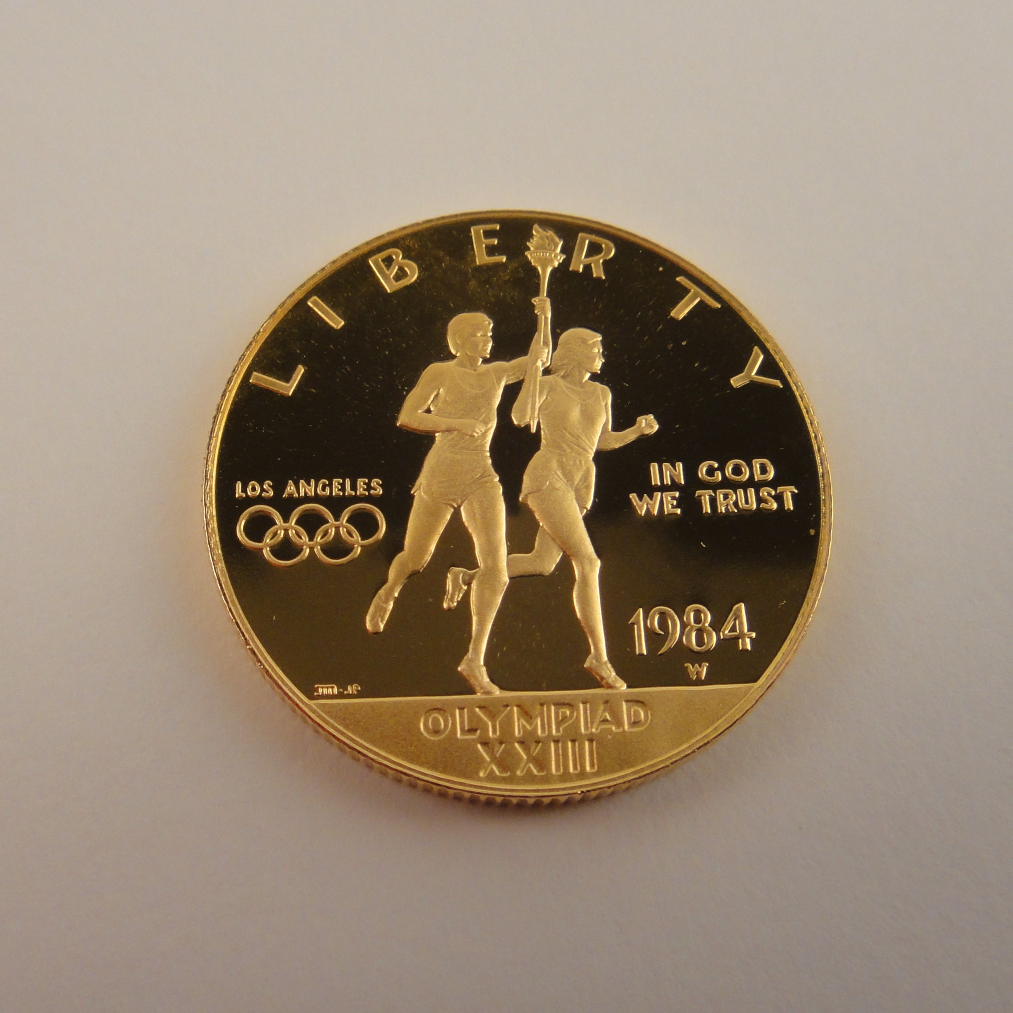 1984 W $10 Gold Proof Coin Olympic Commemorative