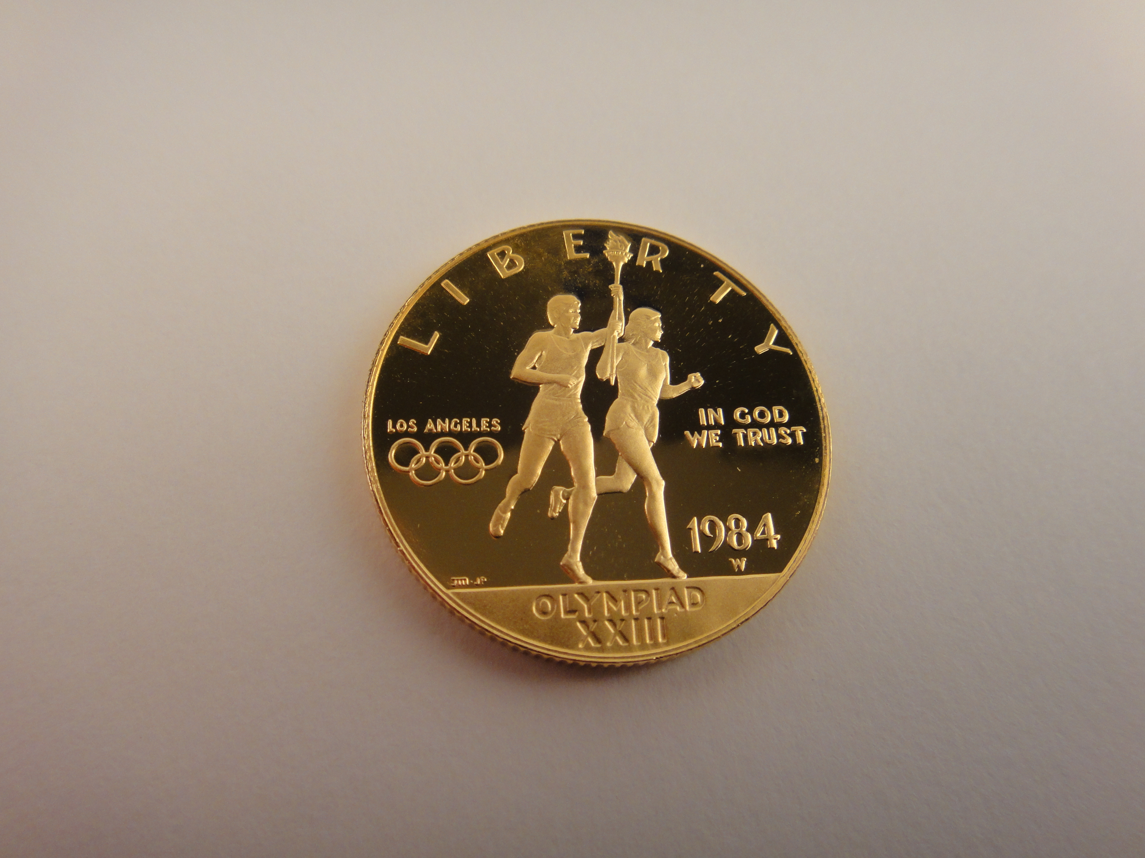 1984 W $10 Gold Proof Coin Olympic Commemorative
