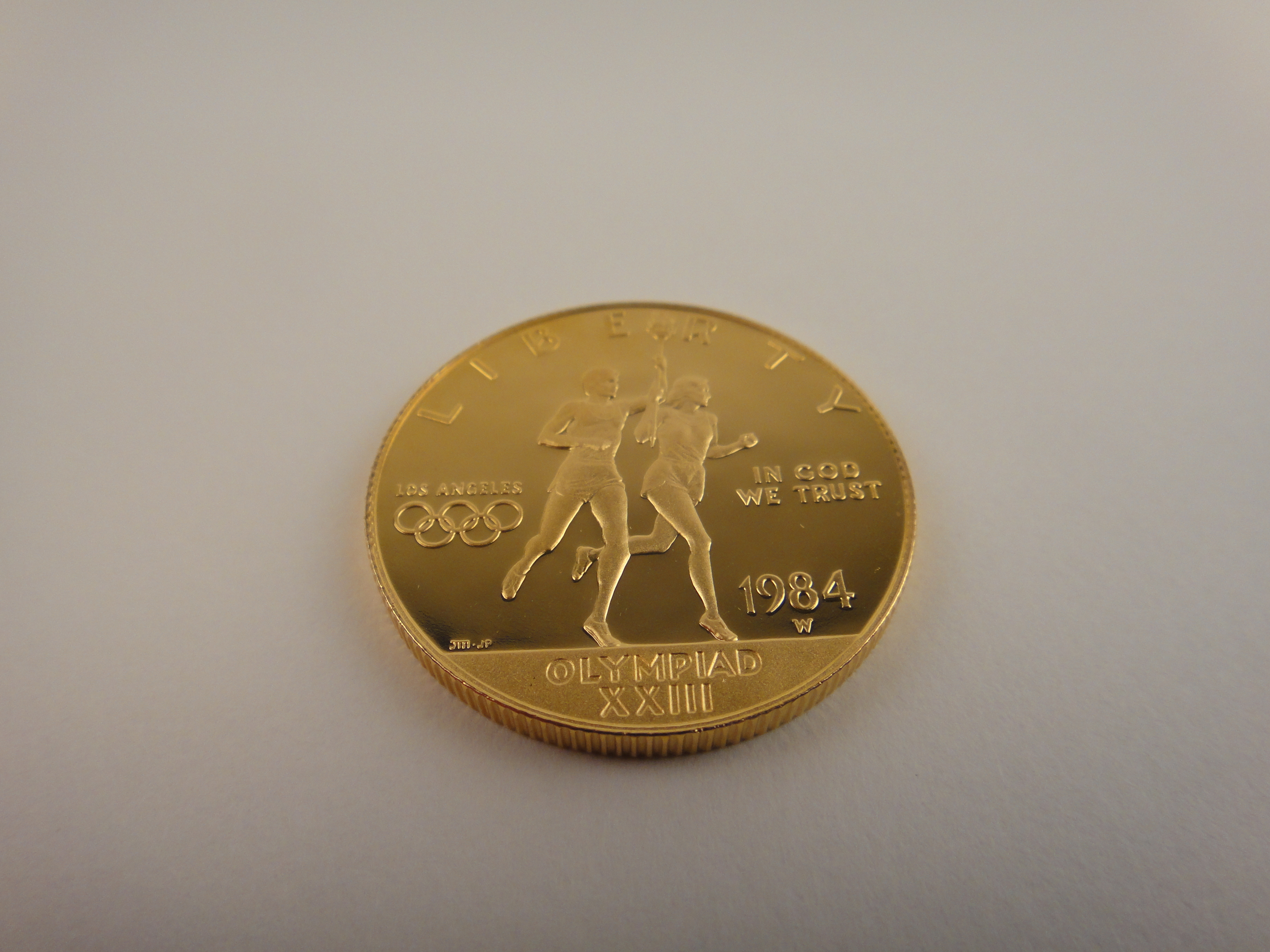 1984 W $10 Gold Proof Coin Olympic Commemorative