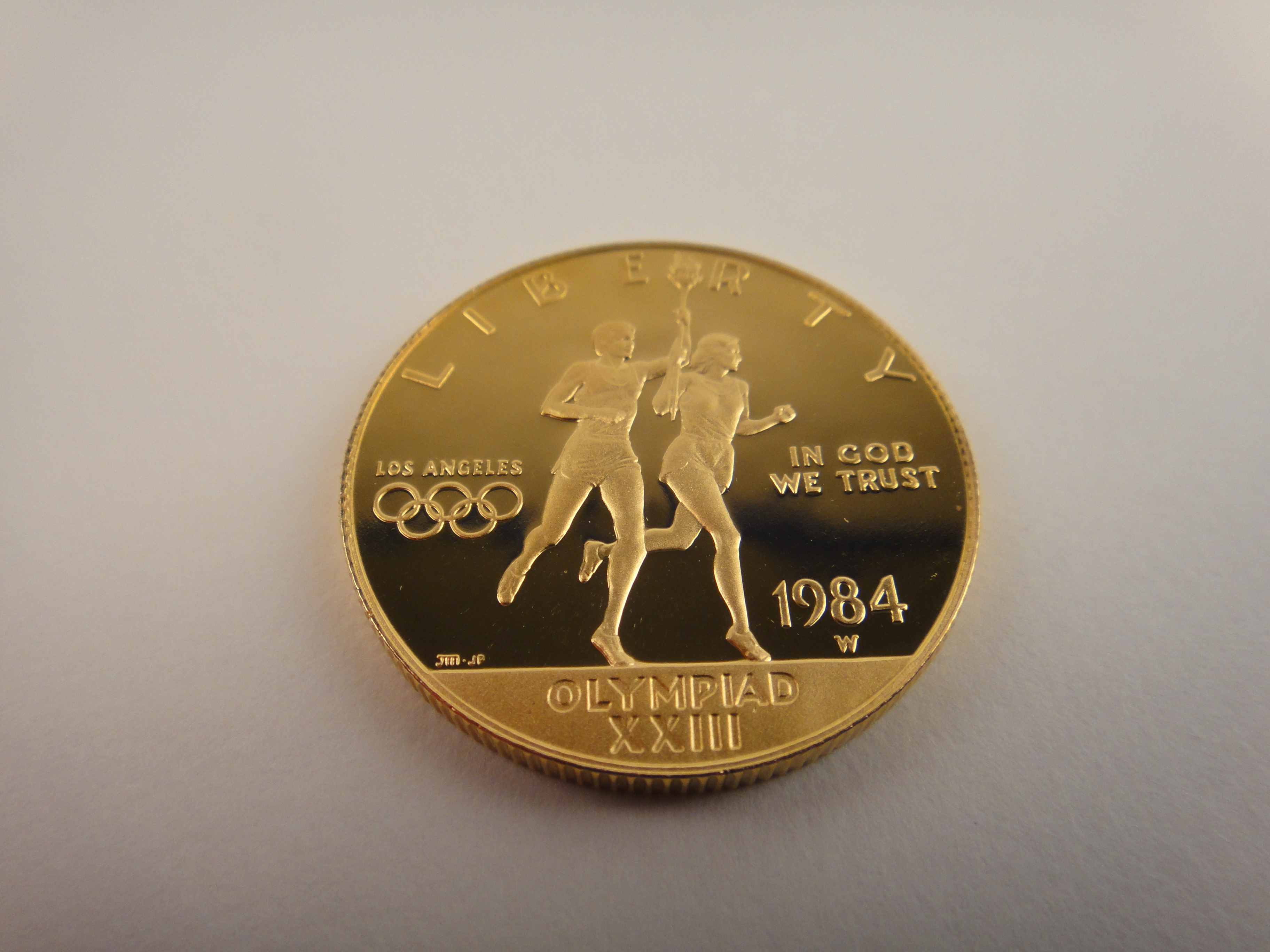 1984 W $10 Gold Proof Coin Olympic Commemorative