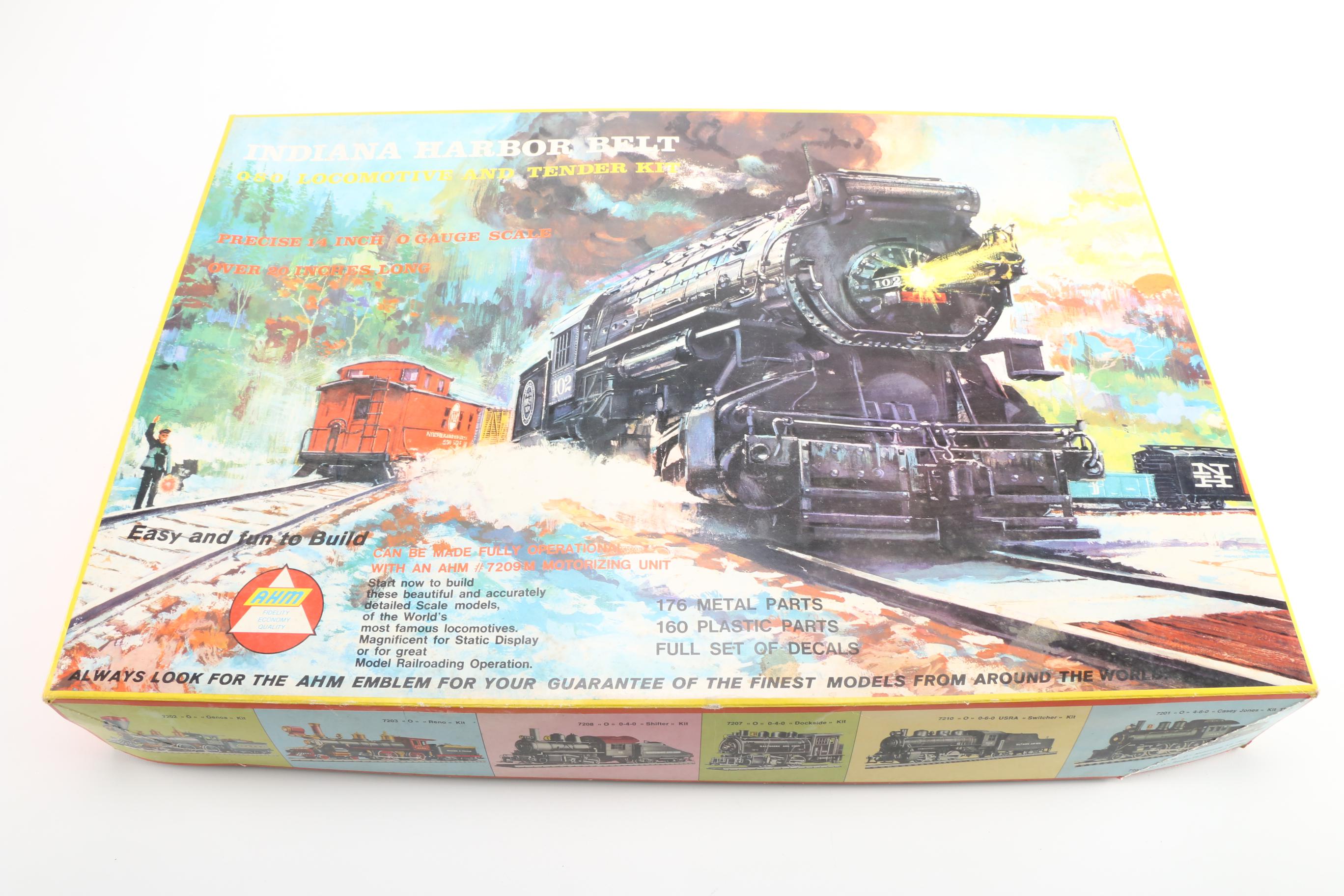 AHM Indiana Harbor Belt Locomotive and Tender Model Train Kit