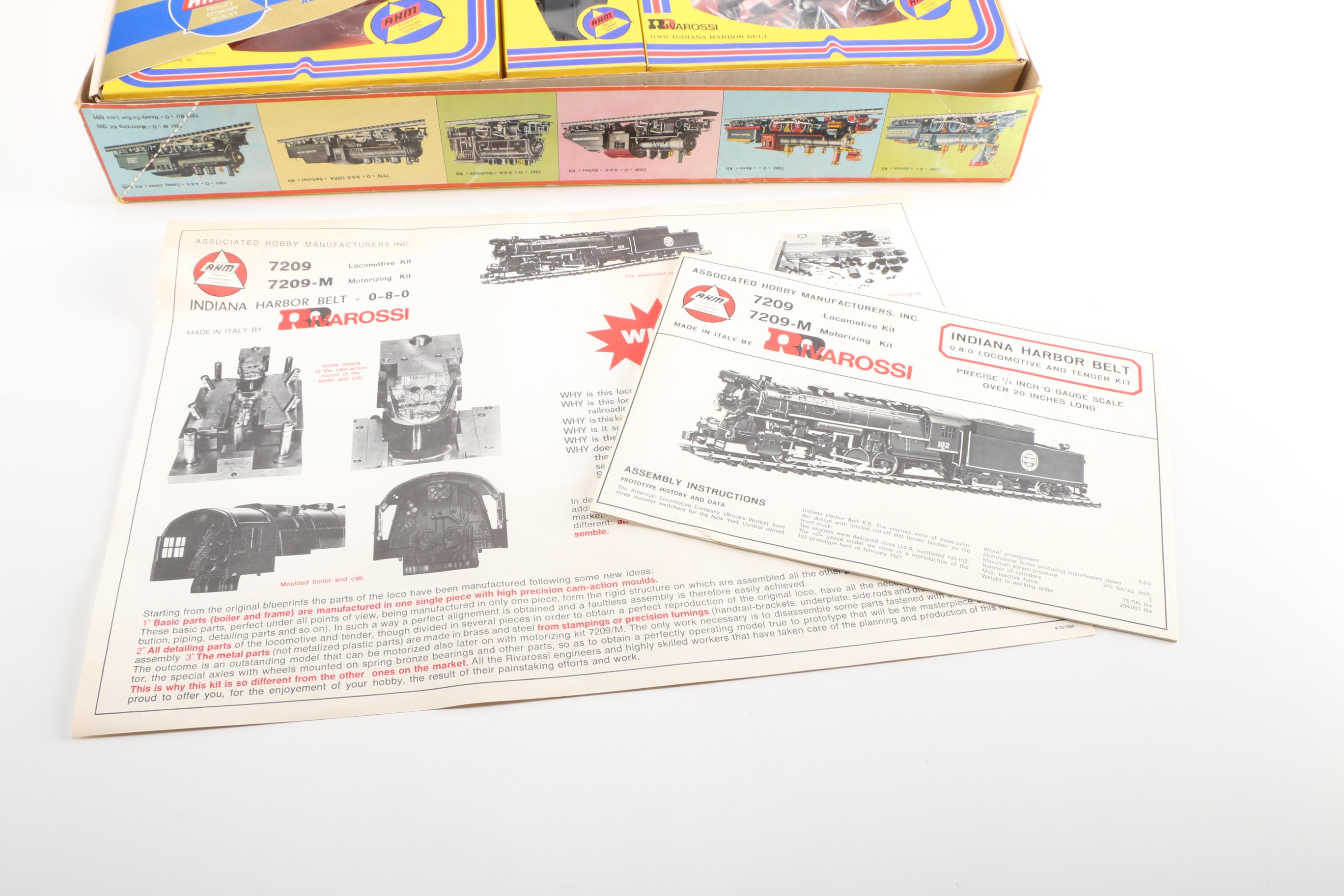 AHM Indiana Harbor Belt Locomotive and Tender Model Train Kit