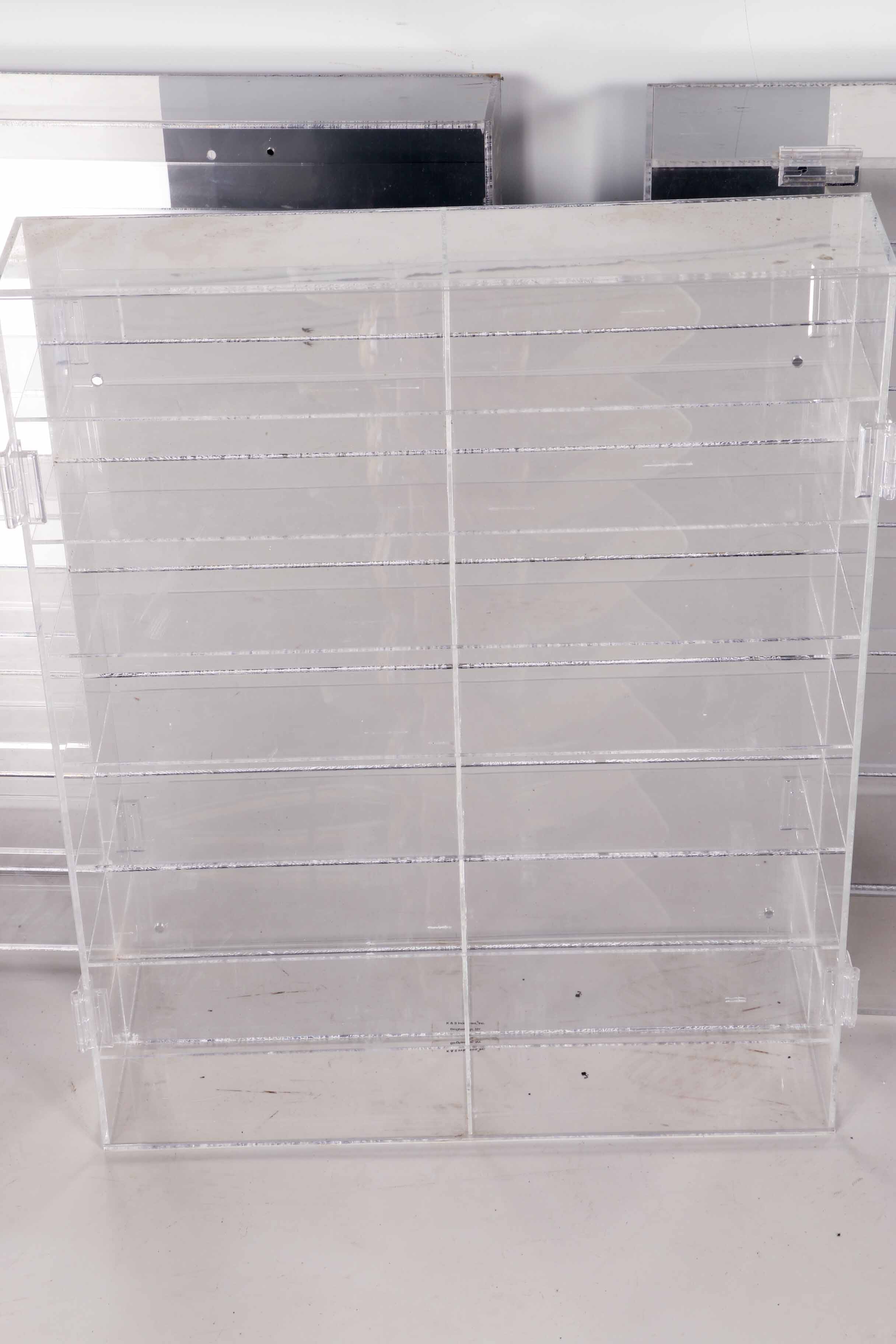 Assortment of Clear Plastic Display Cases